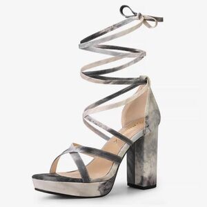 Women's Strappy Heels - Gray